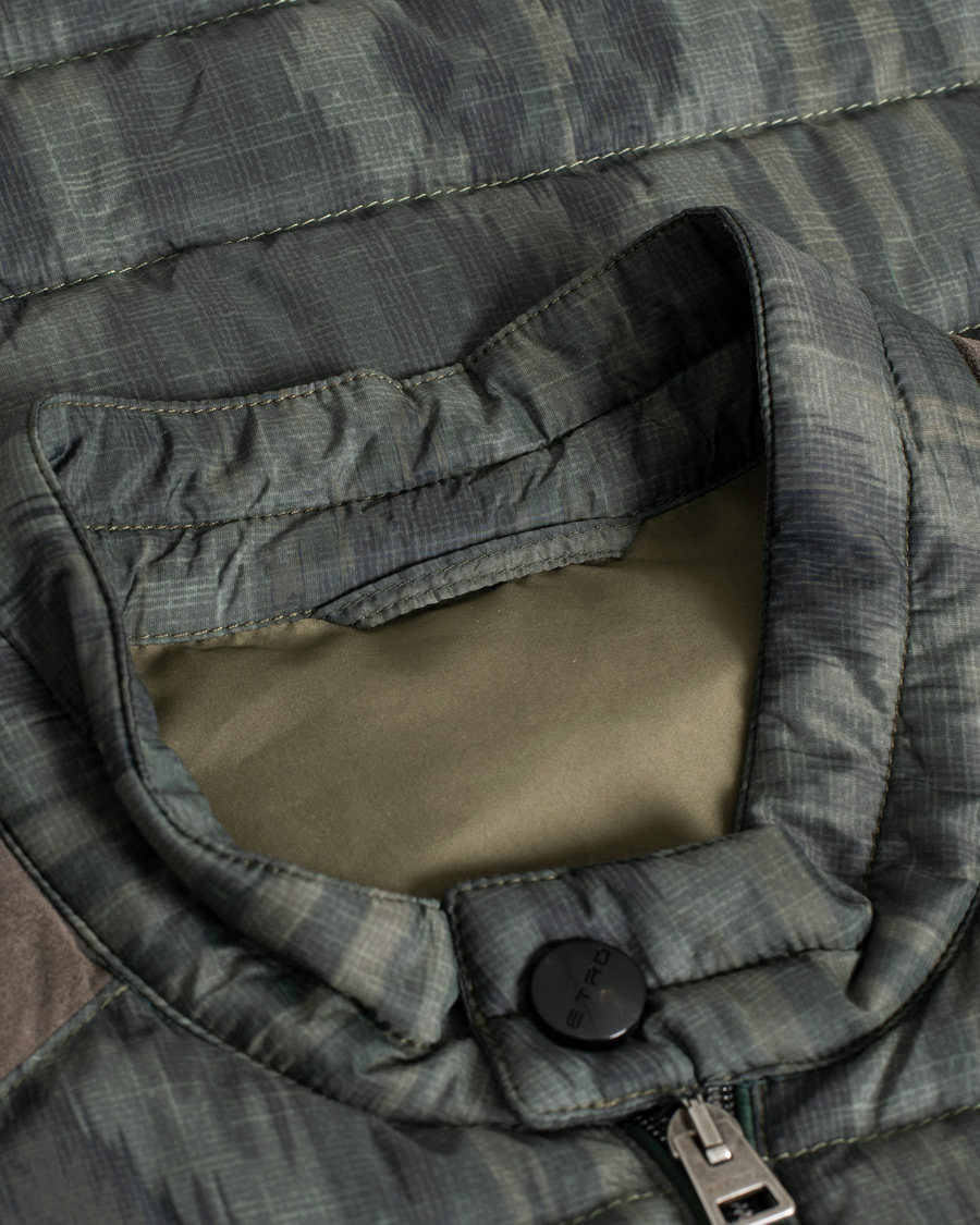 Herr | Etro Printed Nylon Jacket Dark Green | Pre-owned | Etro Printed Nylon Jacket Dark Green