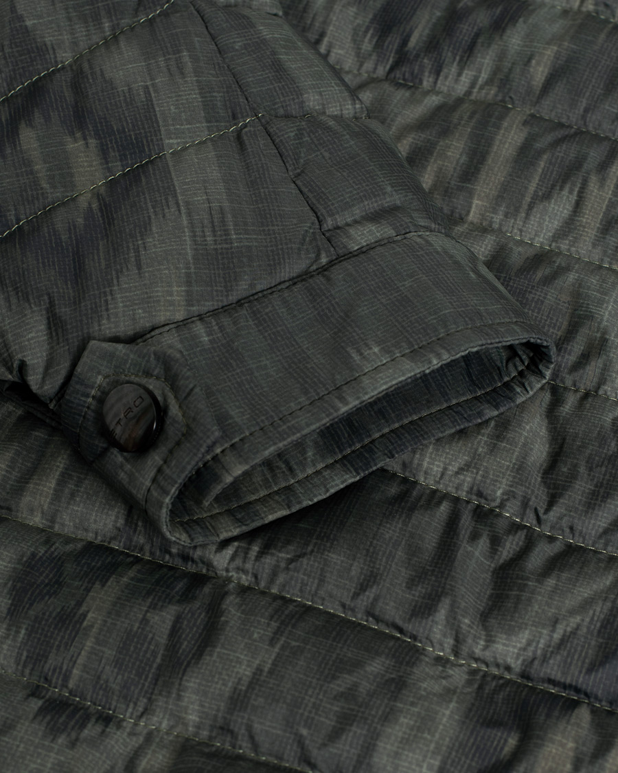 Herr | Etro Printed Nylon Jacket Dark Green | Pre-owned | Etro Printed Nylon Jacket Dark Green