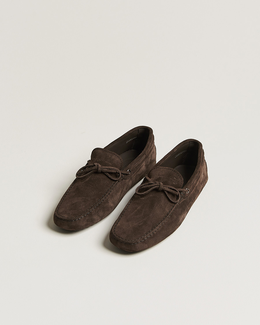Herr | Pre-owned Skor | Pre-owned | Tod's Lacetto Gommino Carshoe Dark Brown Suede UK8 - EU42