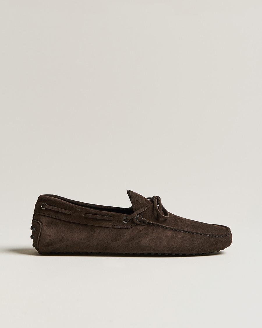 Herr | Pre-owned Skor | Pre-owned | Tod's Lacetto Gommino Carshoe Dark Brown Suede UK8 - EU42