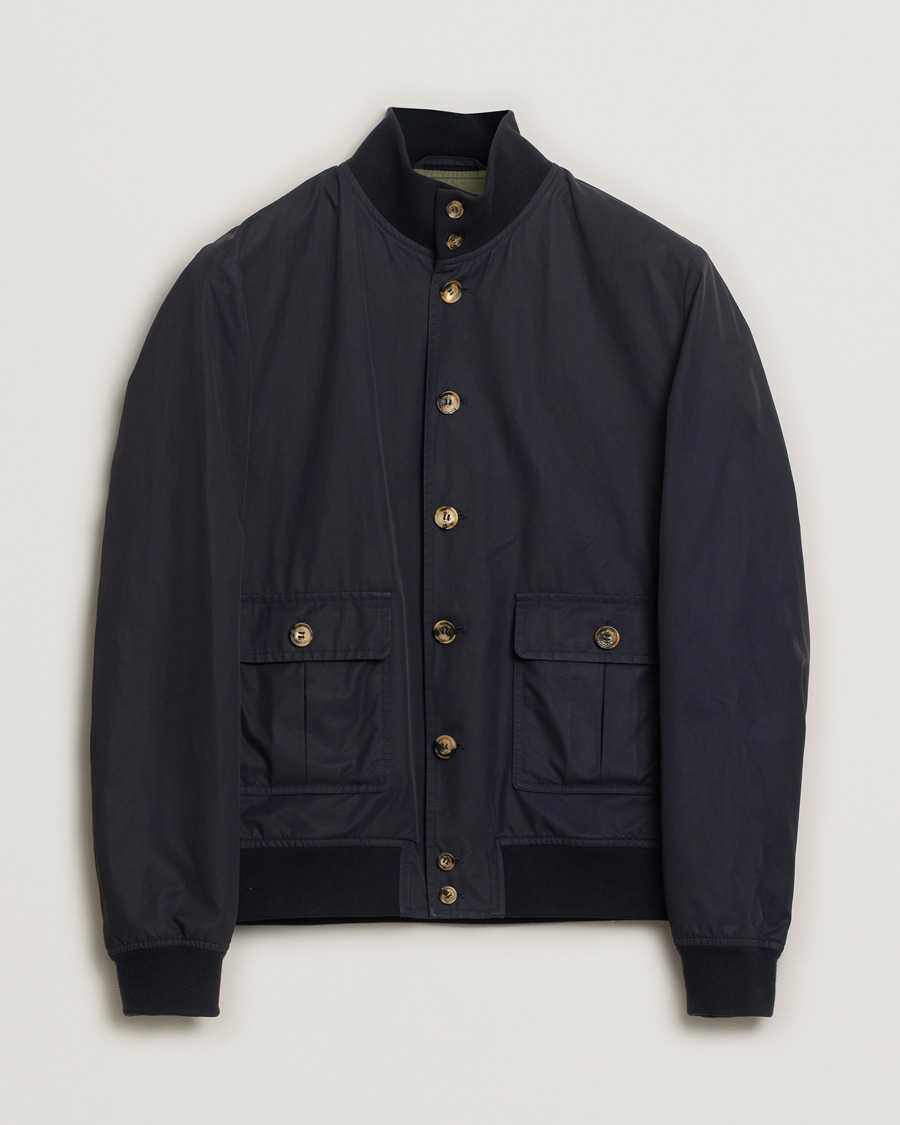 Herr | Valstar Valstarino Water Repellent Cotton Jacket Navy | Pre-owned | Valstar Valstarino Water Repellent Cotton Jacket Navy