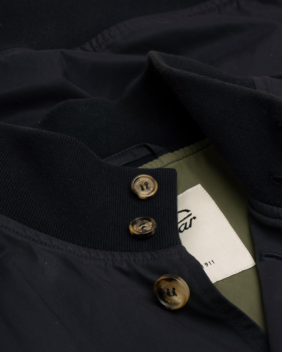 Herr | Valstar Valstarino Water Repellent Cotton Jacket Navy | Pre-owned | Valstar Valstarino Water Repellent Cotton Jacket Navy