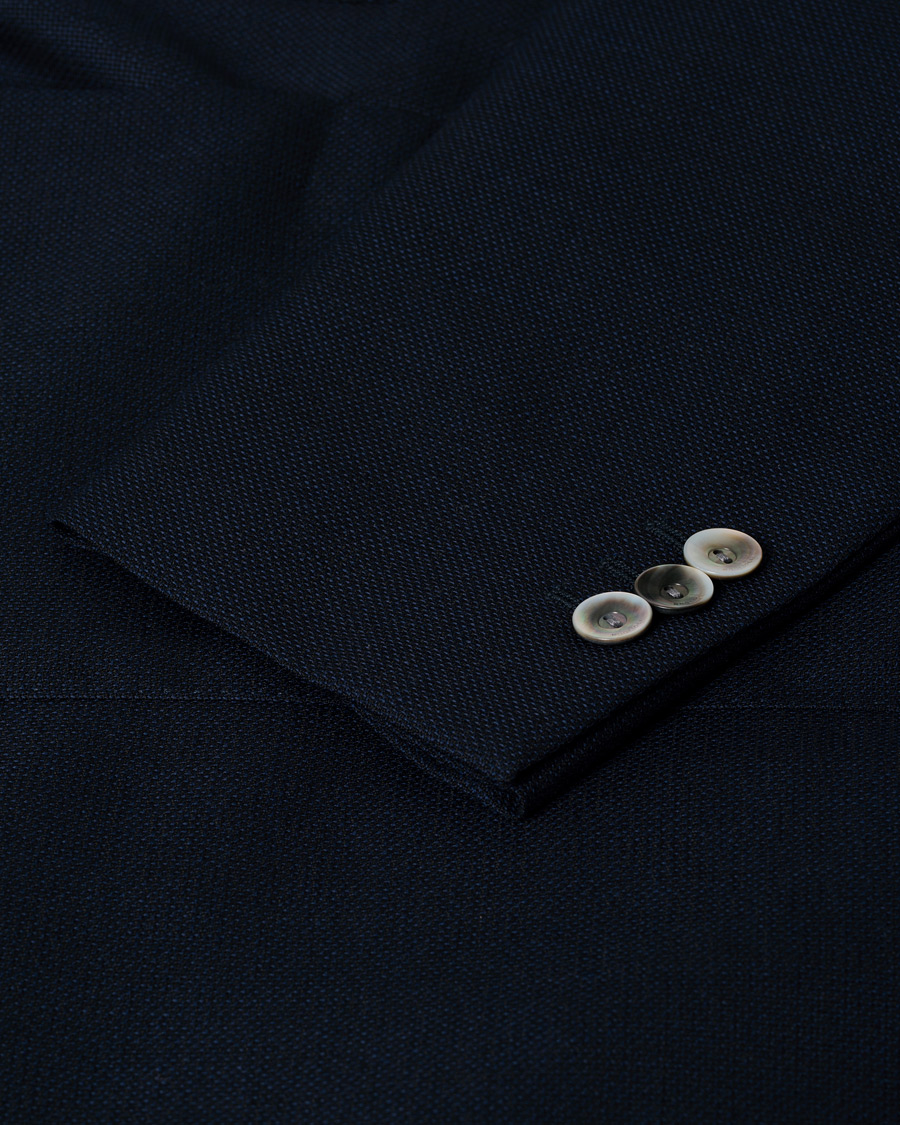 Herr | Care of Carl Pre-owned | Pre-owned | Boglioli K Jacket Wool Hopsack Blazer Navy