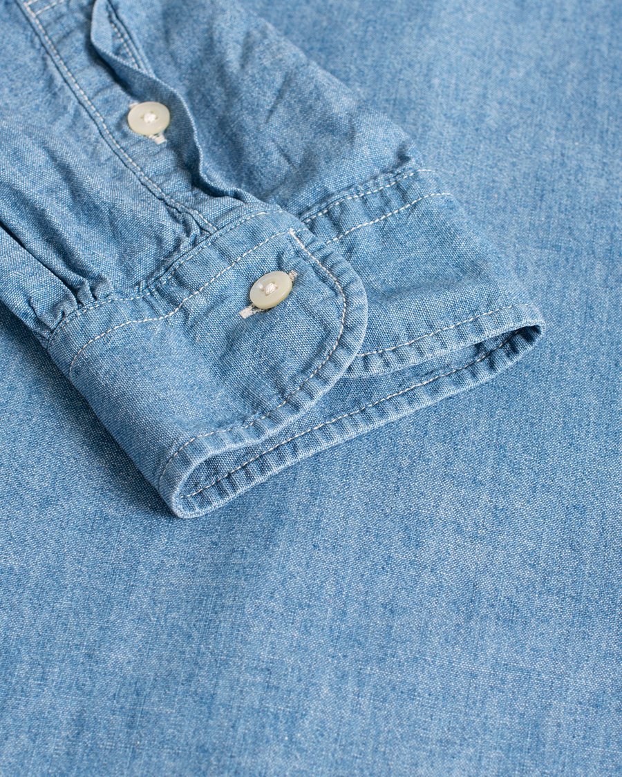 Herr | Pre-owned Skjortor | Pre-owned | orSlow Denim Button Down Shirt Light Blue