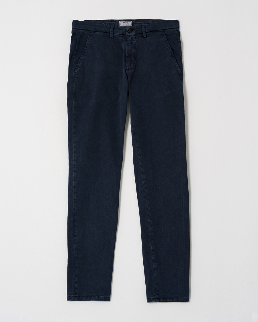 Herr | Briglia 1949 Slim Fit Cotton Chinos Navy 44 | Pre-owned | Briglia 1949 Slim Fit Cotton Chinos Navy 44