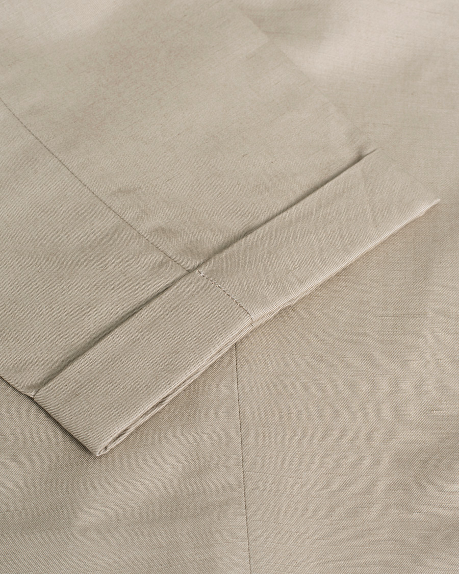 Herr | Care of Carl Pre-owned | Pre-owned | Briglia 1949 Easy Fit Pleated Linen/Cotton Trousers Beige