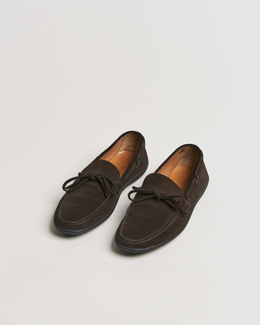 Herr | Car Shoe Driver Moccasin Dark Brown Suede | Pre-owned | Car Shoe Driver Moccasin Dark Brown Suede