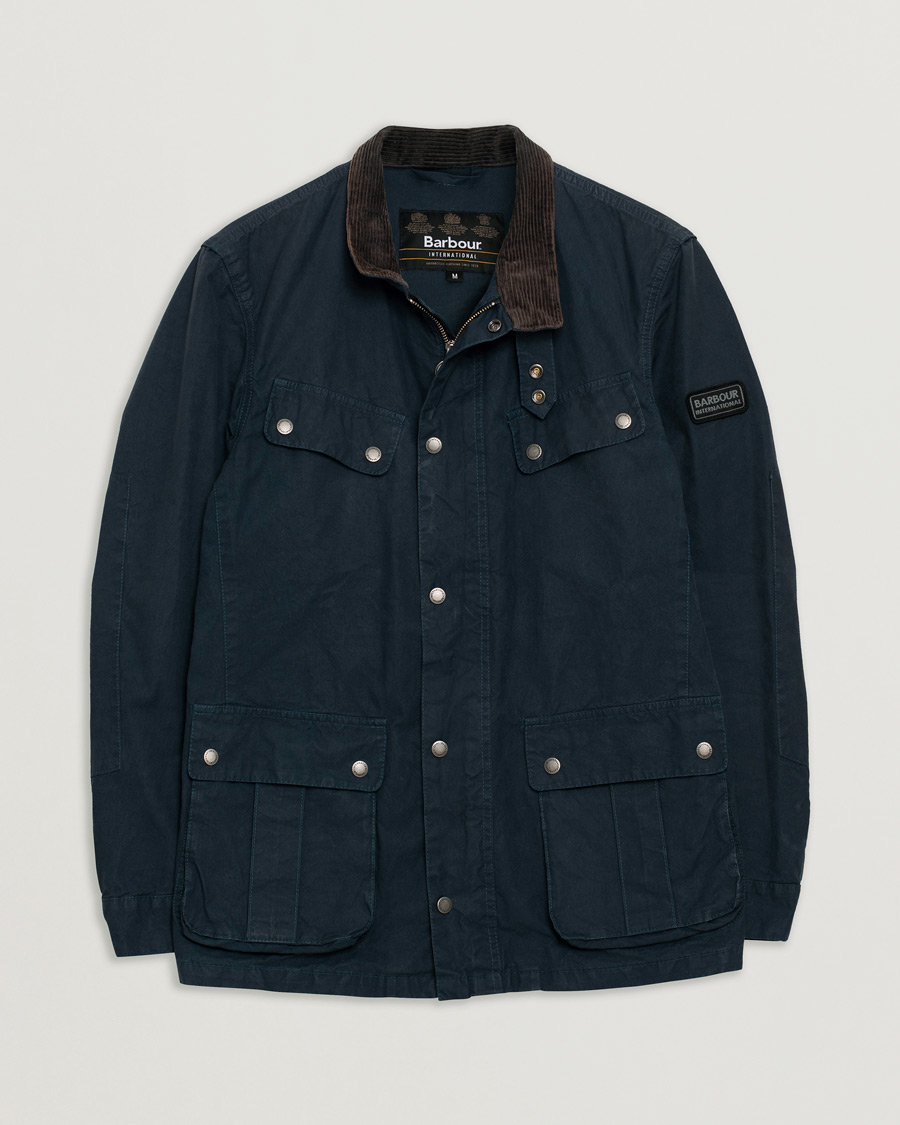 Herr | Barbour International Summer Wash Duke Casual Jacket Navy | Pre-owned | Barbour International Summer Wash Duke Casual Jacket Navy