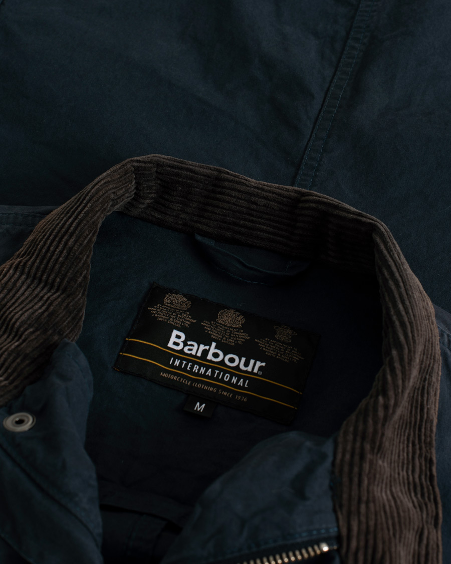 Herr | Barbour International Summer Wash Duke Casual Jacket Navy | Pre-owned | Barbour International Summer Wash Duke Casual Jacket Navy