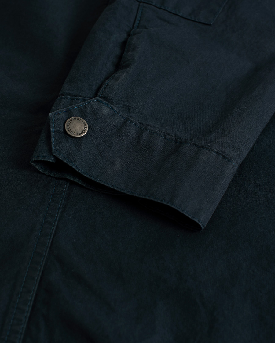 Herr | Barbour International Summer Wash Duke Casual Jacket Navy | Pre-owned | Barbour International Summer Wash Duke Casual Jacket Navy