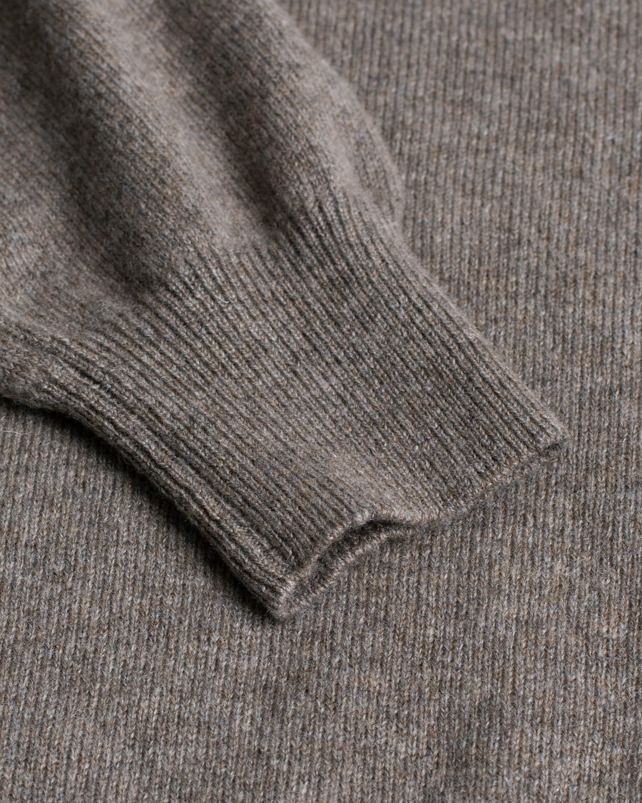 Herr | Pre-owned Tröjor | Pre-owned | Piacenza Cashmere Cashmere Half Zip Sweater Brown