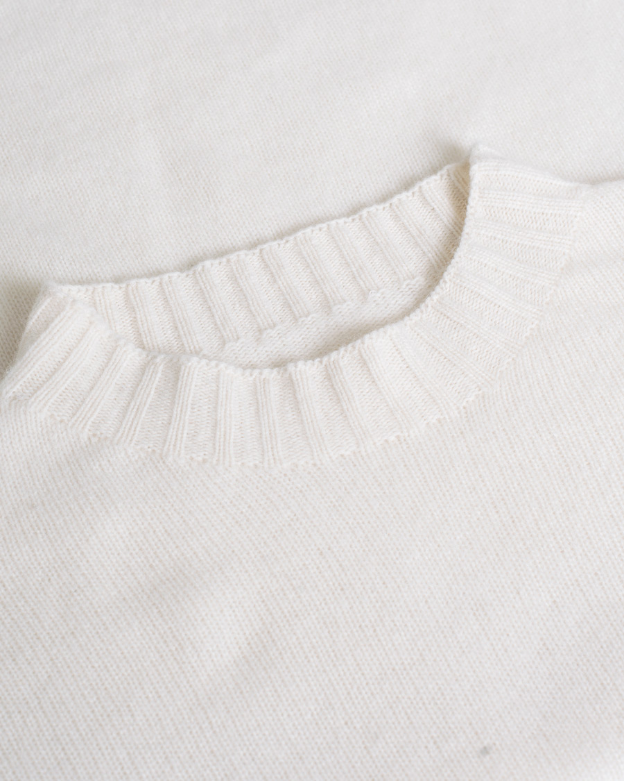 Herr | Tröjor | Pre-owned | Altea Wool/Cashmere Crew Neck Sweater Latte