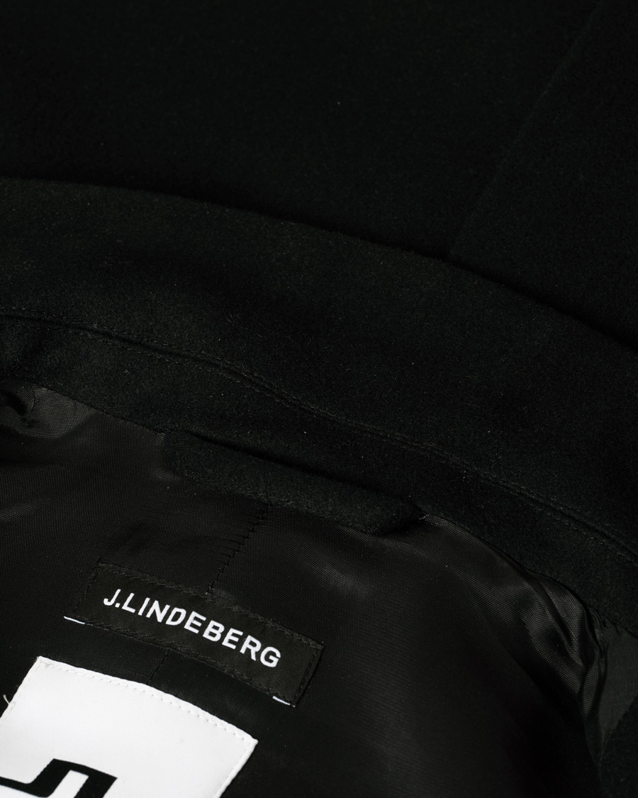Herr | J.Lindeberg Holger Compact Melton Coat Black 48 | Pre-owned | J.Lindeberg Holger Compact Melton Coat Black 48