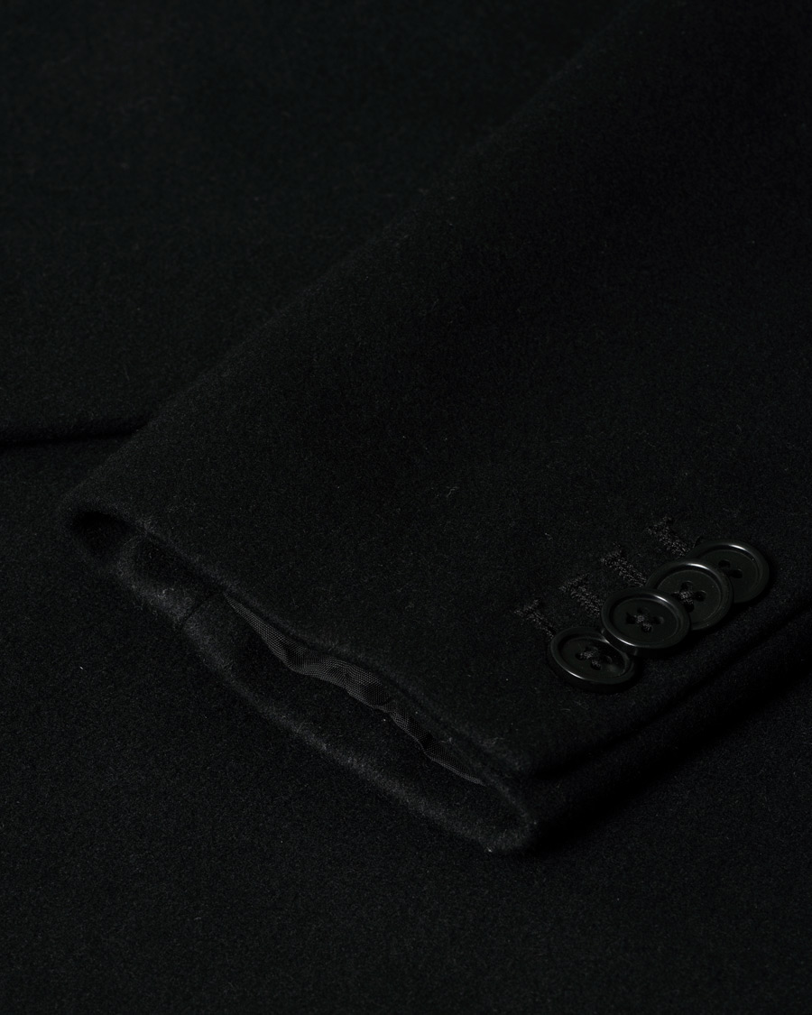 Herr | J.Lindeberg Holger Compact Melton Coat Black 48 | Pre-owned | J.Lindeberg Holger Compact Melton Coat Black 48