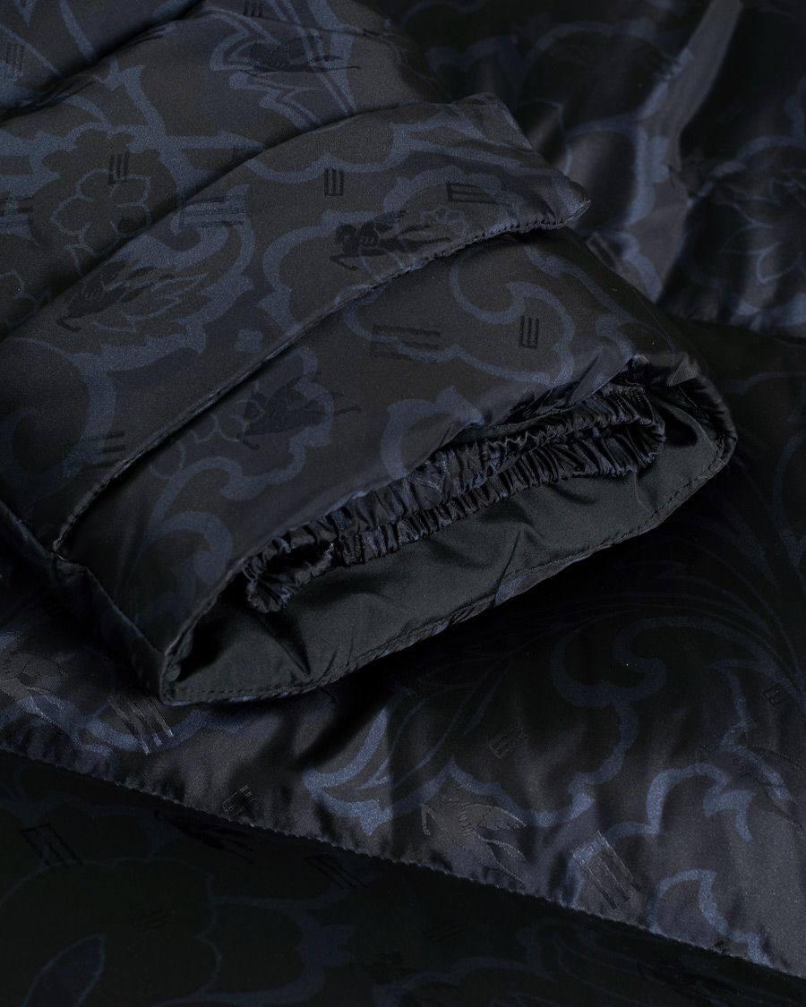 Herr | Etro Patterned Down Jacket Navy XL | Pre-owned | Etro Patterned Down Jacket Navy XL