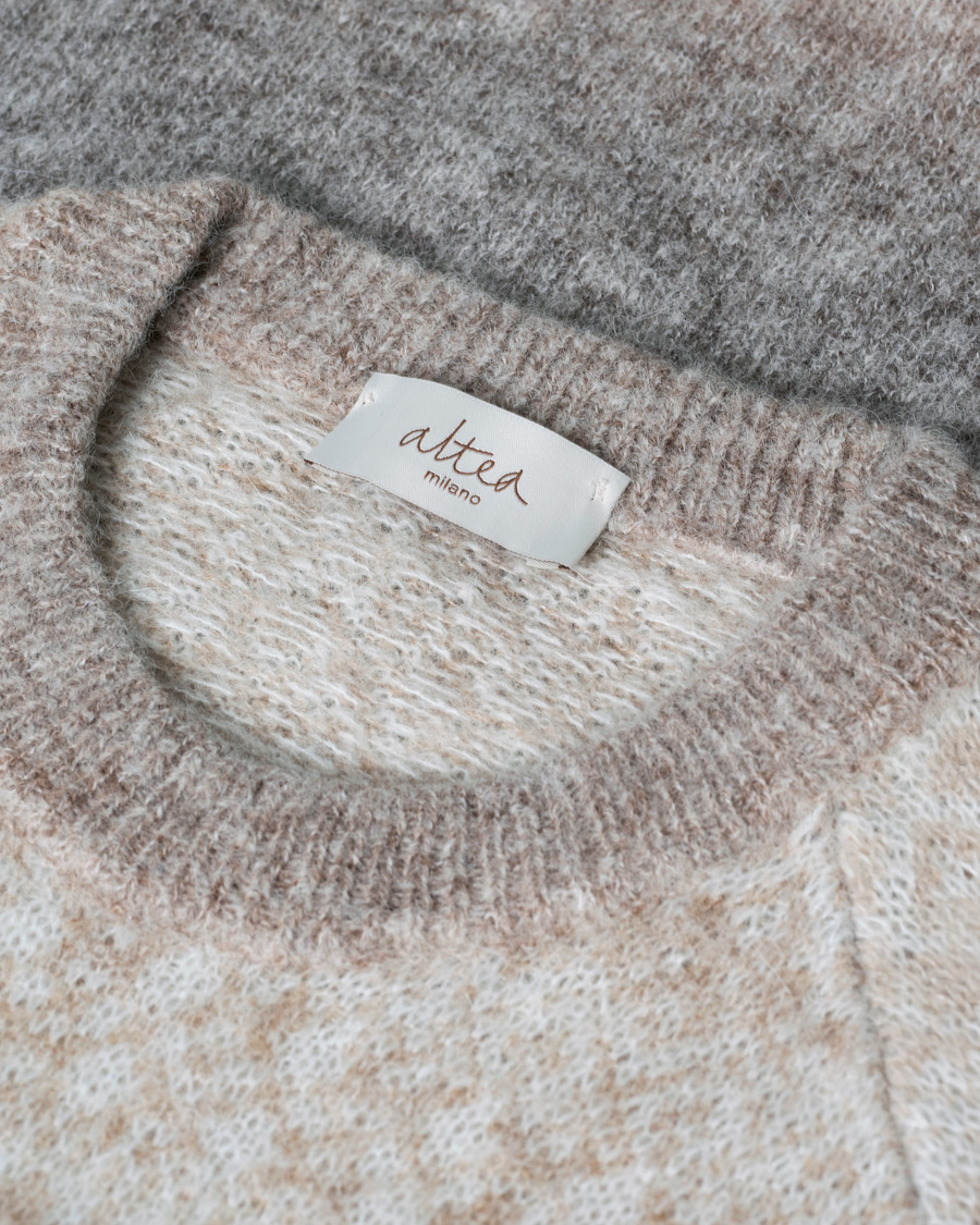 Herr | Altea Norwegian Jacquard Alpaca Sweater Beige | Pre-owned | Altea Norwegian Jacquard Alpaca Sweater Beige