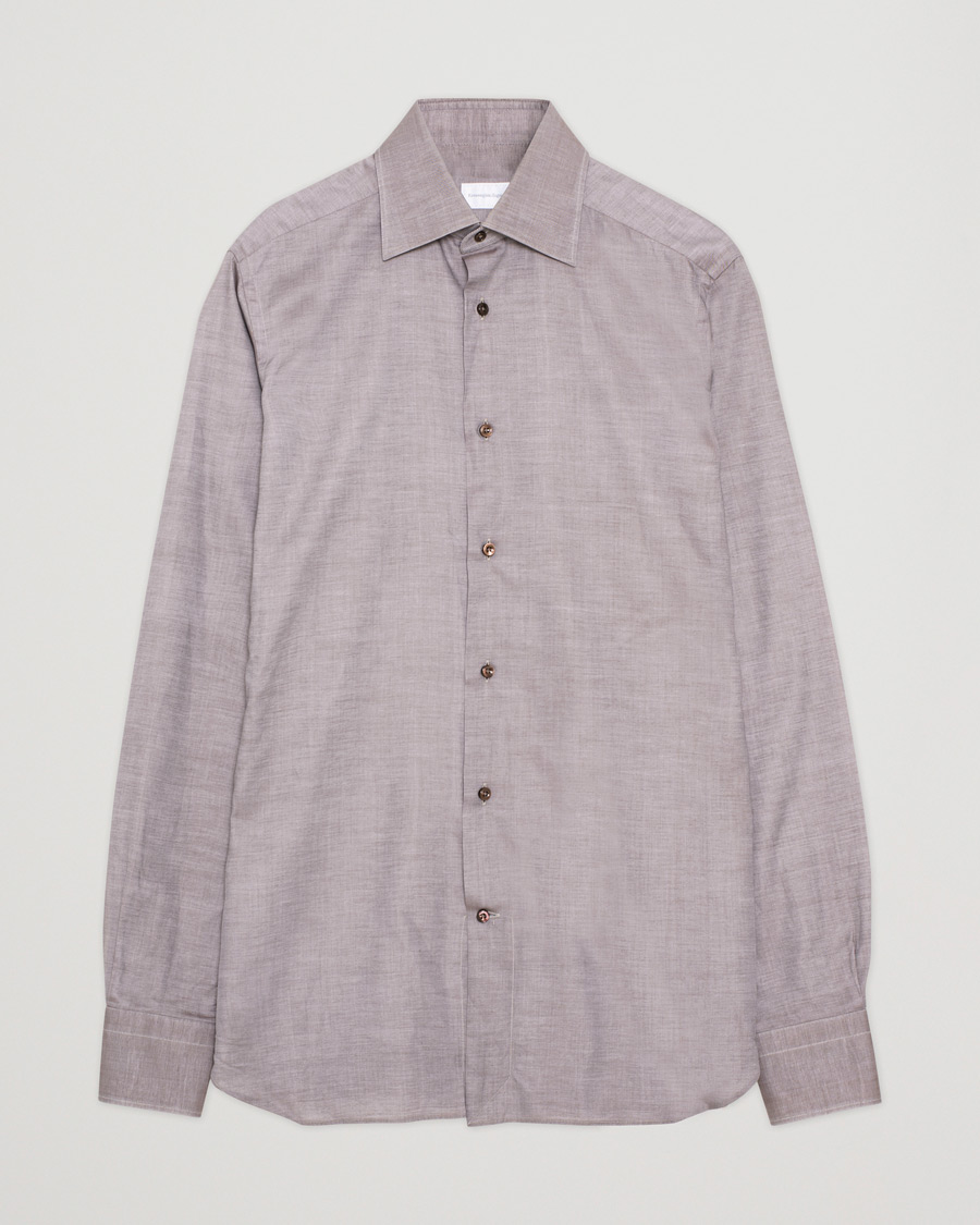 Herr | | Pre-owned | Ermenegildo Zegna Slim Fit Cotton Shirt Grey M