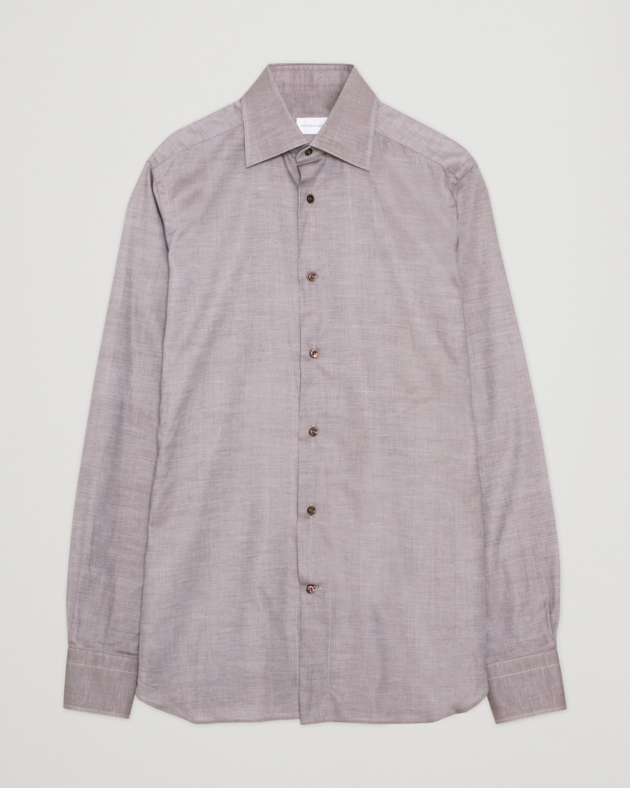 Herr | Pre-owned Skjortor | Pre-owned | Ermenegildo Zegna Slim Fit Cotton Shirt Grey M