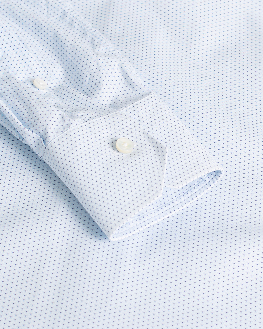 Herr | Ermenegildo Zegna Slim Fit Cotton Shirt Blue 38 - S | Pre-owned | Ermenegildo Zegna Slim Fit Cotton Shirt Blue 38 - S