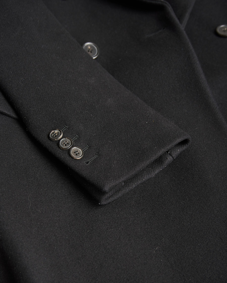 Herr | AMI Double Breasted Coat Black 50 | Pre-owned | AMI Double Breasted Coat Black 50