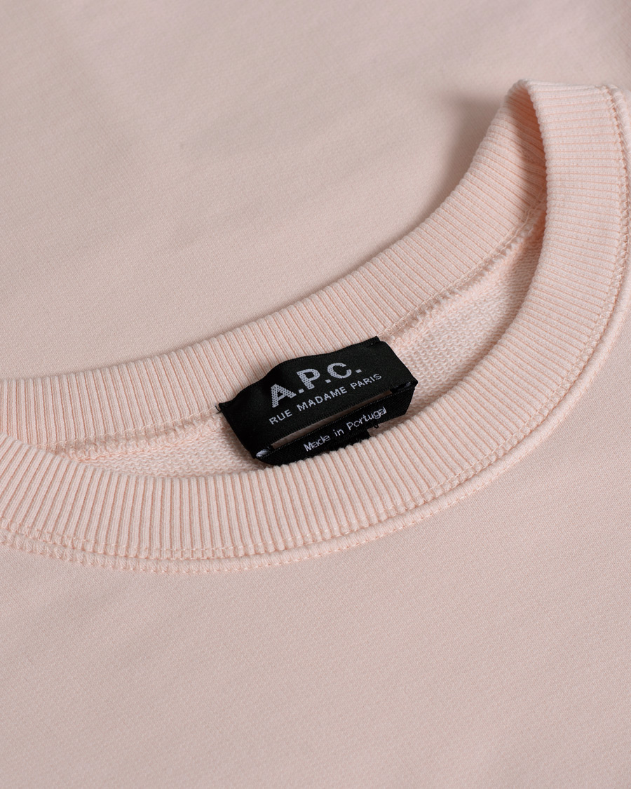 Herr | A.P.C. Item Crew Neck Sweatshirt Pale Pink | Pre-owned | A.P.C. Item Crew Neck Sweatshirt Pale Pink
