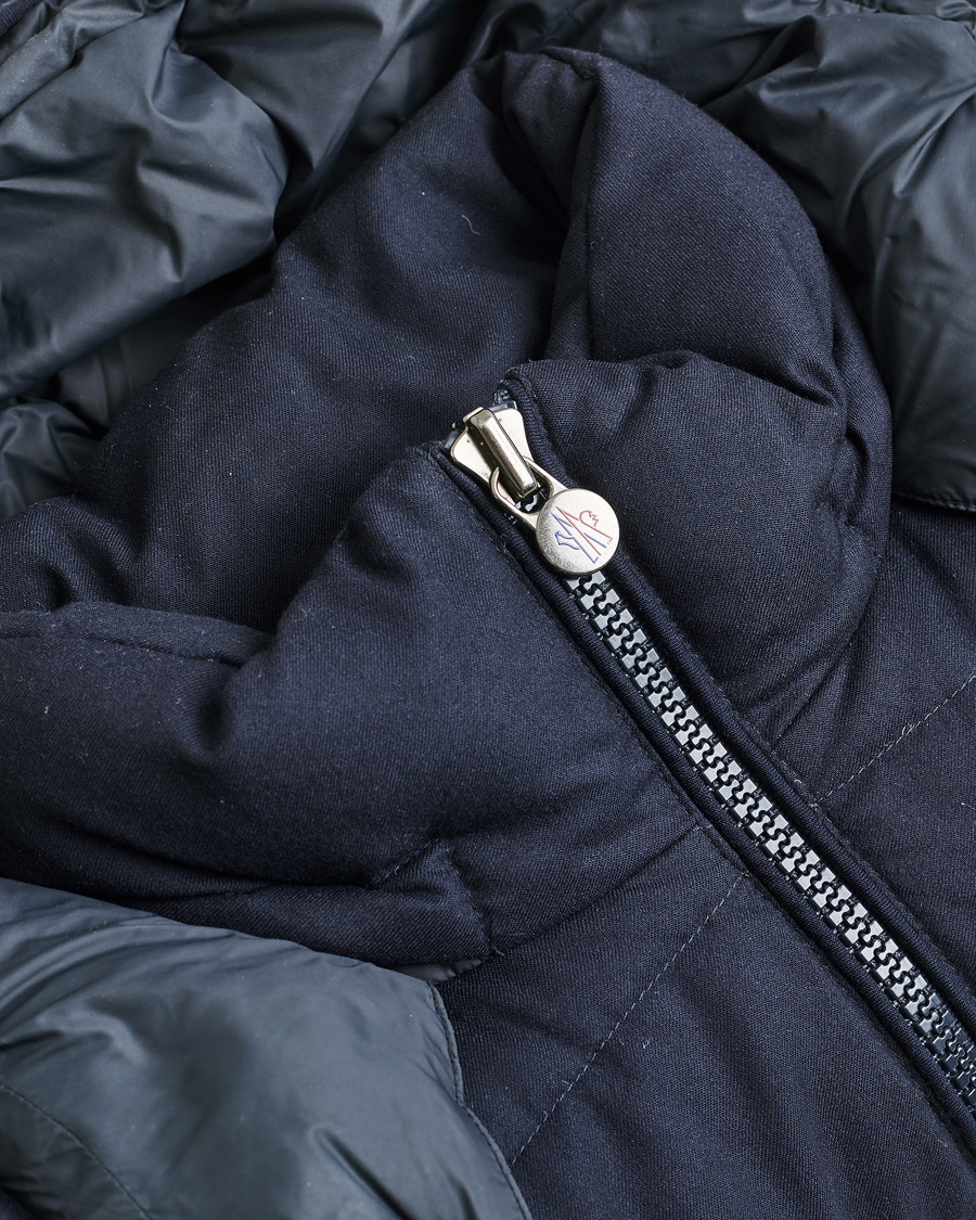 Herr | Moncler Montgenevre Flannel Down Jacket Navy | Pre-owned | Moncler Montgenevre Flannel Down Jacket Navy