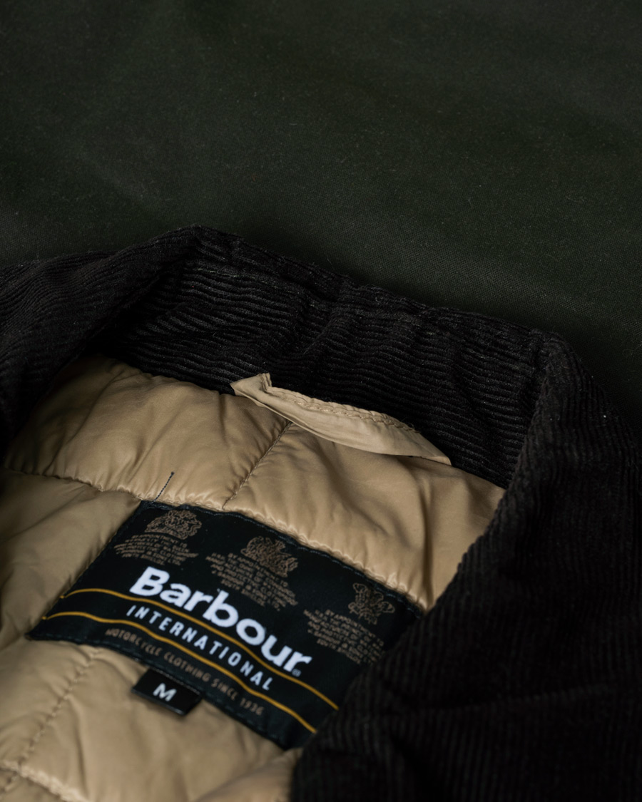 Herr | Barbour International Steve McQueen Workers Wax Jacket Sage | Pre-owned | Barbour International Steve McQueen Workers Wax Jacket Sage