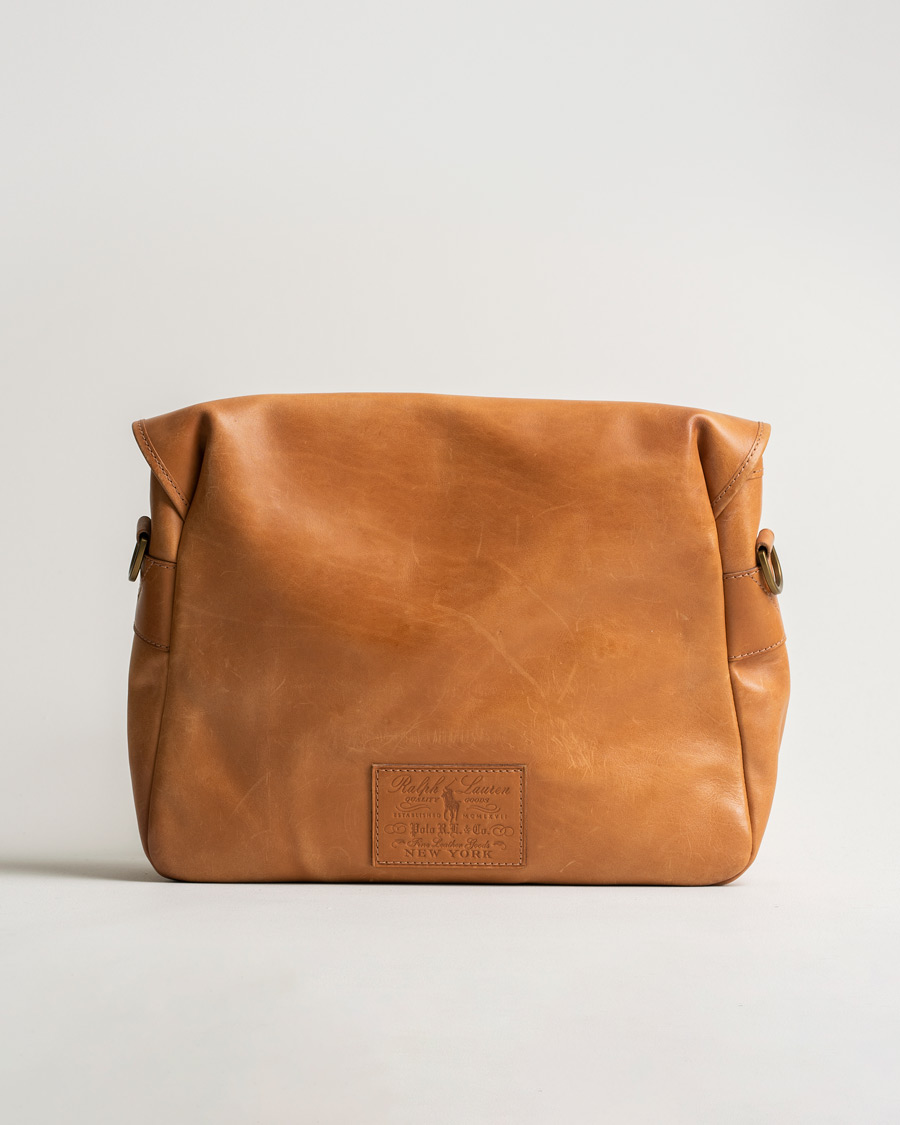 Herr | Polo Ralph Lauren Leather Duffle Bag Natural | Pre-owned | Polo Ralph Lauren Leather Duffle Bag Natural