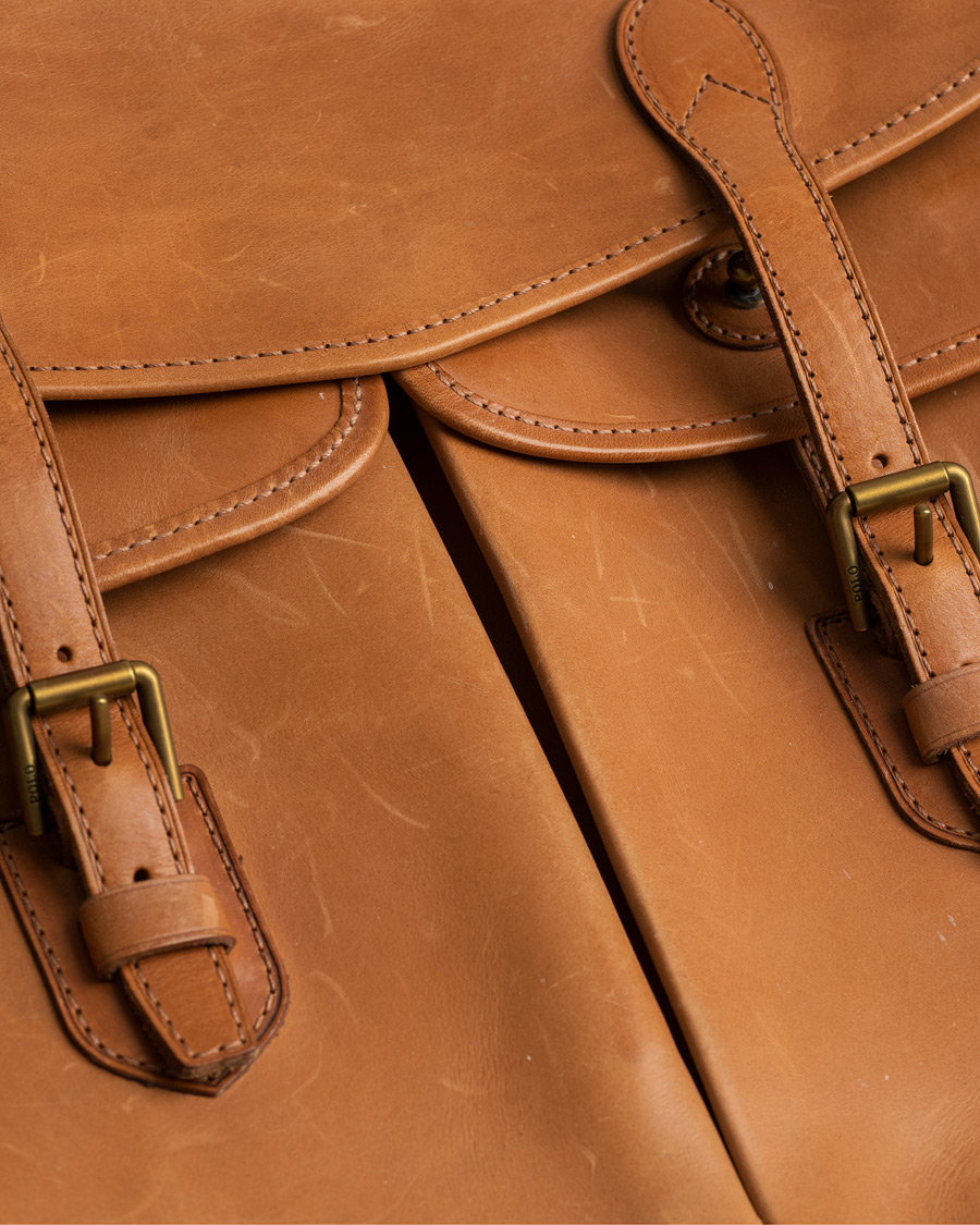Herr | Polo Ralph Lauren Leather Duffle Bag Natural | Pre-owned | Polo Ralph Lauren Leather Duffle Bag Natural