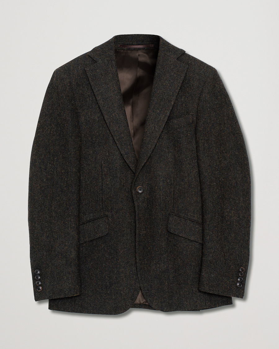Herr | Walker Slater Edward Wool Donegal Blazer Dark Brown | Pre-owned | Walker Slater Edward Wool Donegal Blazer Dark Brown