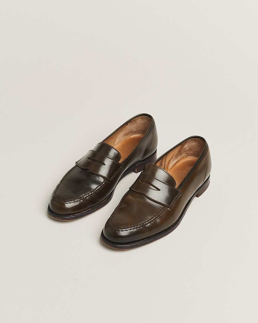 Herr | Crockett & Jones Harvard Unlined Loafer Dark Brown Cordovan | Pre-owned | Crockett & Jones Harvard Unlined Loafer Dark Brown Cordovan