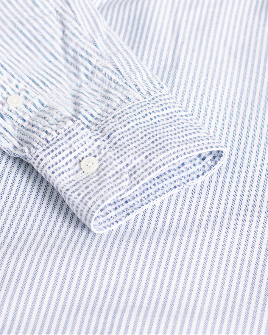 Herr | BEAMS PLUS Oxford Button Down Shirt Blue Stripe | Pre-owned | BEAMS PLUS Oxford Button Down Shirt Blue Stripe