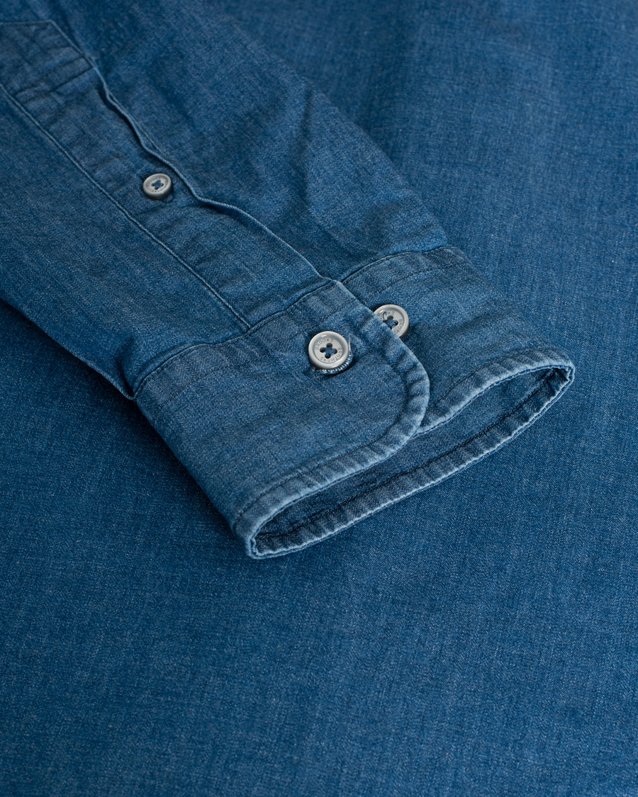 Herr | Pre-owned Skjortor | Pre-owned | Brooks Brothers Milano Fit Indigo Chambray Shirt Dark Blue