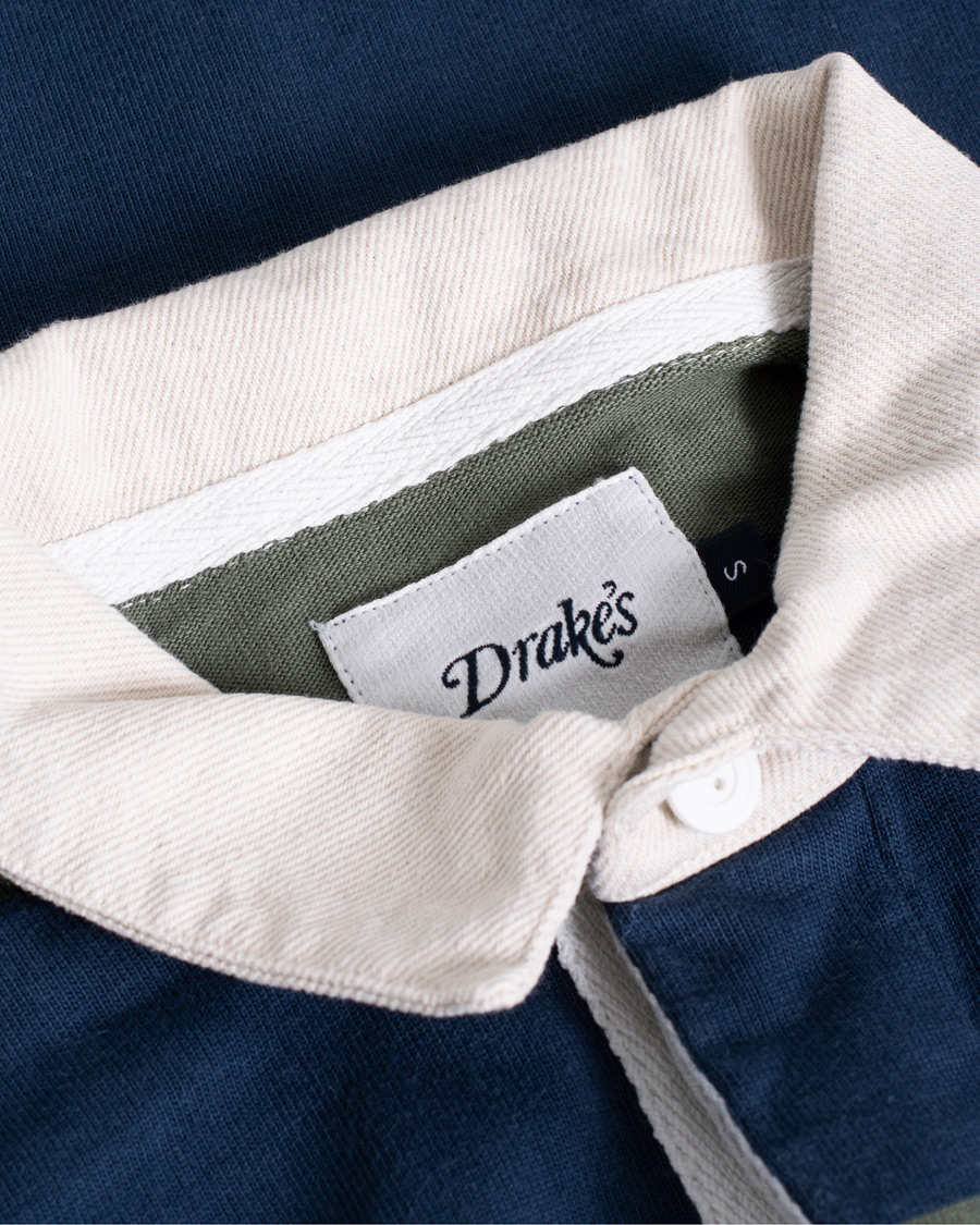 Drake's Striped Cotton Rugby Multi S | Herr - Care of Carl