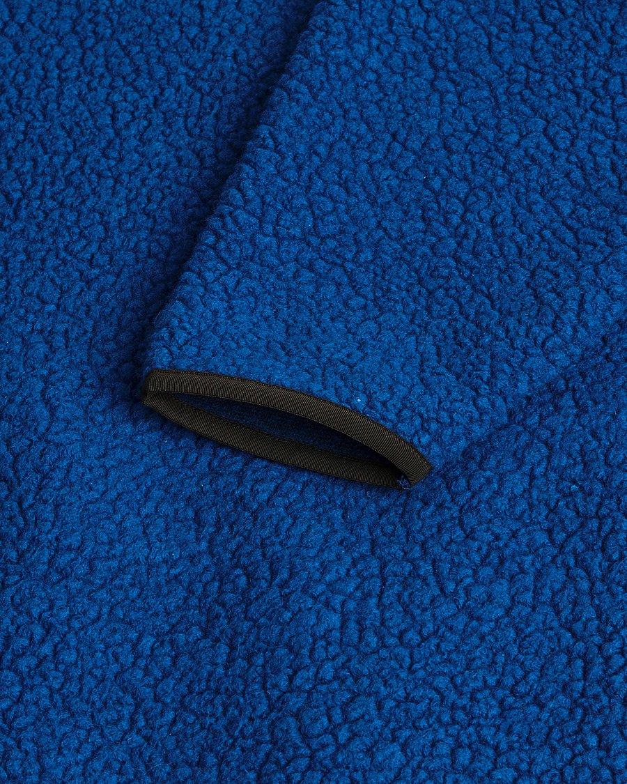 Herr | Drake's Rib BRib Bound Fleece Jacket Blue | Pre-owned | Drake's Rib BRib Bound Fleece Jacket Blue