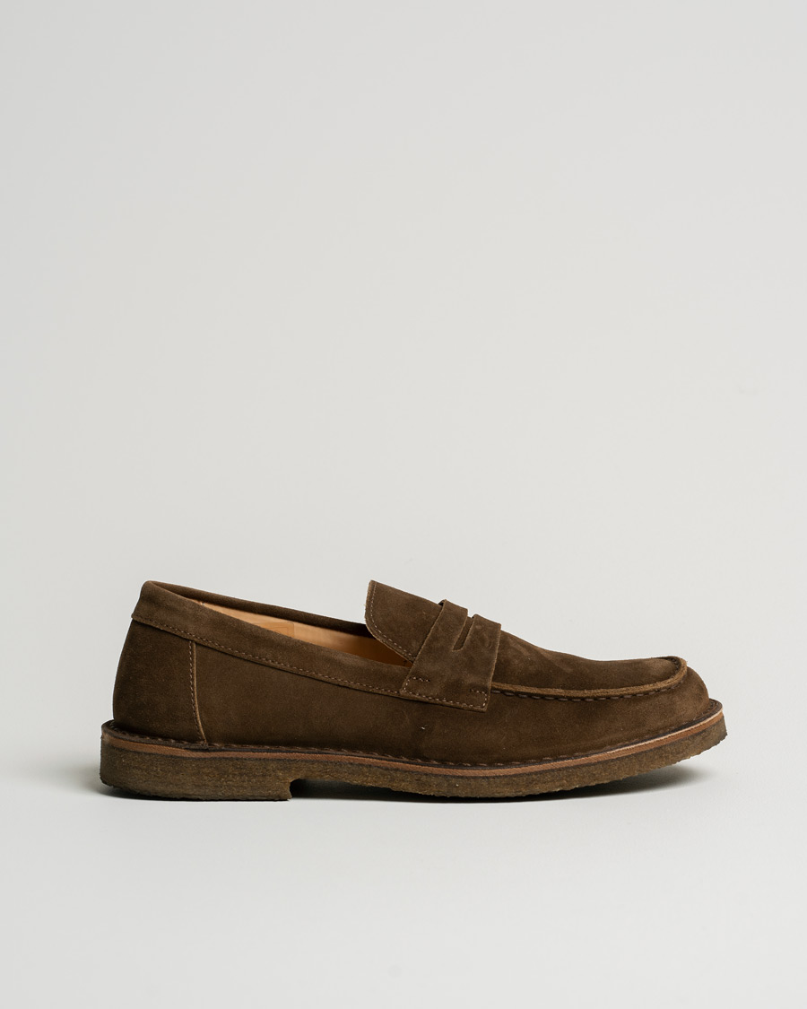 Herr | Astorflex Mokaflex Loafer Dark Khaki Suede | Pre-owned | Astorflex Mokaflex Loafer Dark Khaki Suede