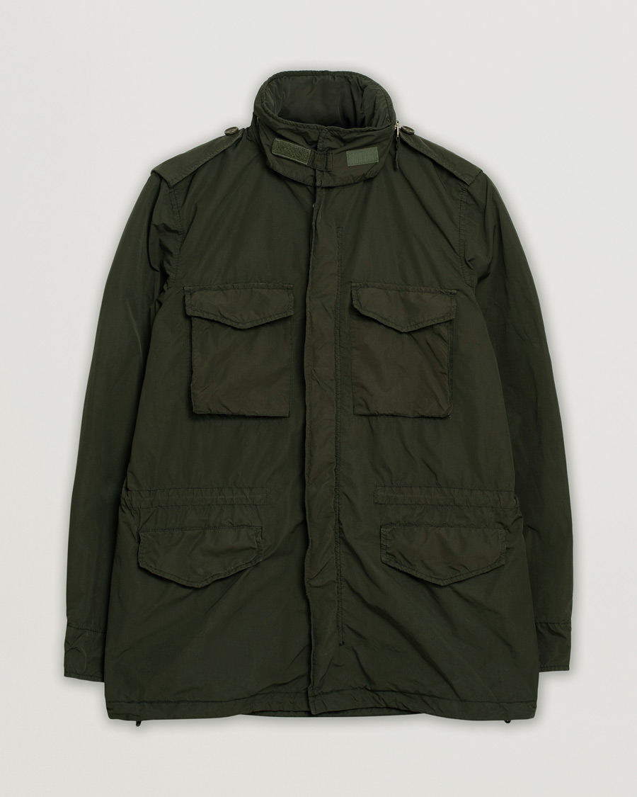 Herr | Aspesi Giubotto Garment Dyed Field Jacket Dark Military | Pre-owned | Aspesi Giubotto Garment Dyed Field Jacket Dark Military