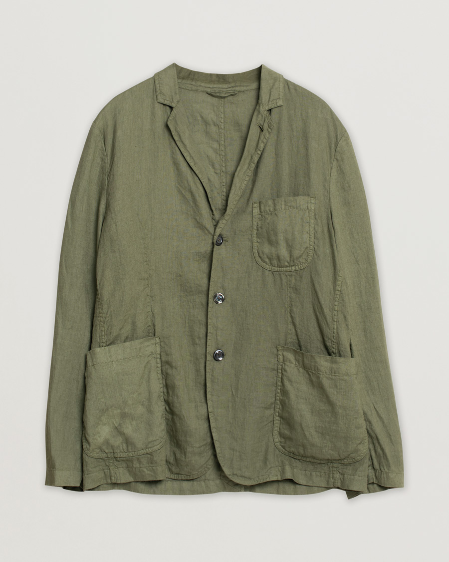 Herr | Kavajer | Pre-owned | Aspesi Samuraki Linen Blazer Military