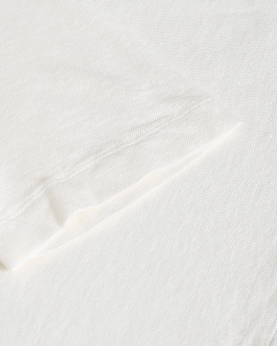 Herr | Massimo Alba Wembley Linen Polo White | Pre-owned | Massimo Alba Wembley Linen Polo White