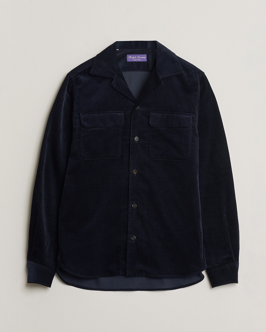 Herr | Pre-owned Skjortor | Pre-owned | Ralph Lauren Purple Label Double Pocket Overshirt Classic Navy S