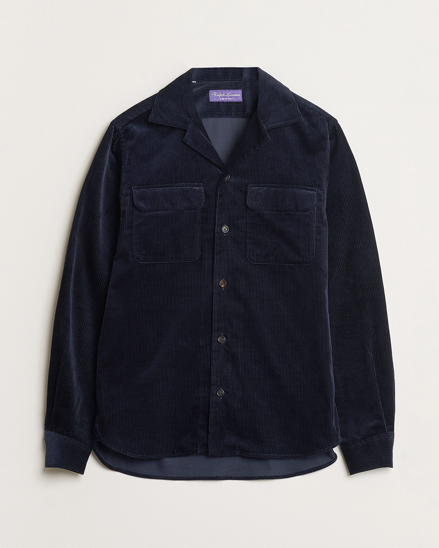 Herr | Ralph Lauren Purple Label Double Pocket Overshirt Classic Navy S | Pre-owned | Ralph Lauren Purple Label Double Pocket Overshirt Classic Navy S