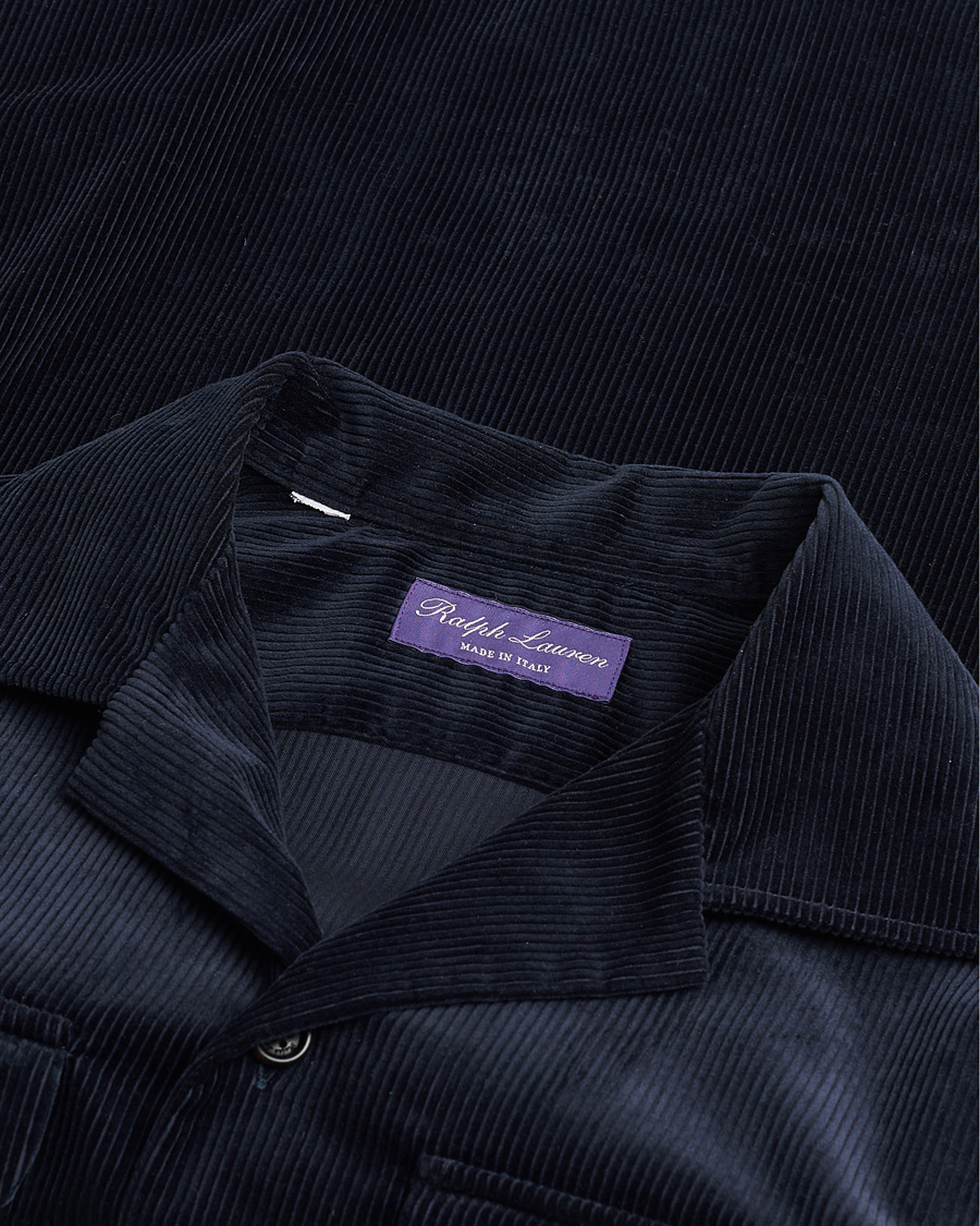 Herr | Ralph Lauren Purple Label Double Pocket Overshirt Classic Navy S | Pre-owned | Ralph Lauren Purple Label Double Pocket Overshirt Classic Navy S