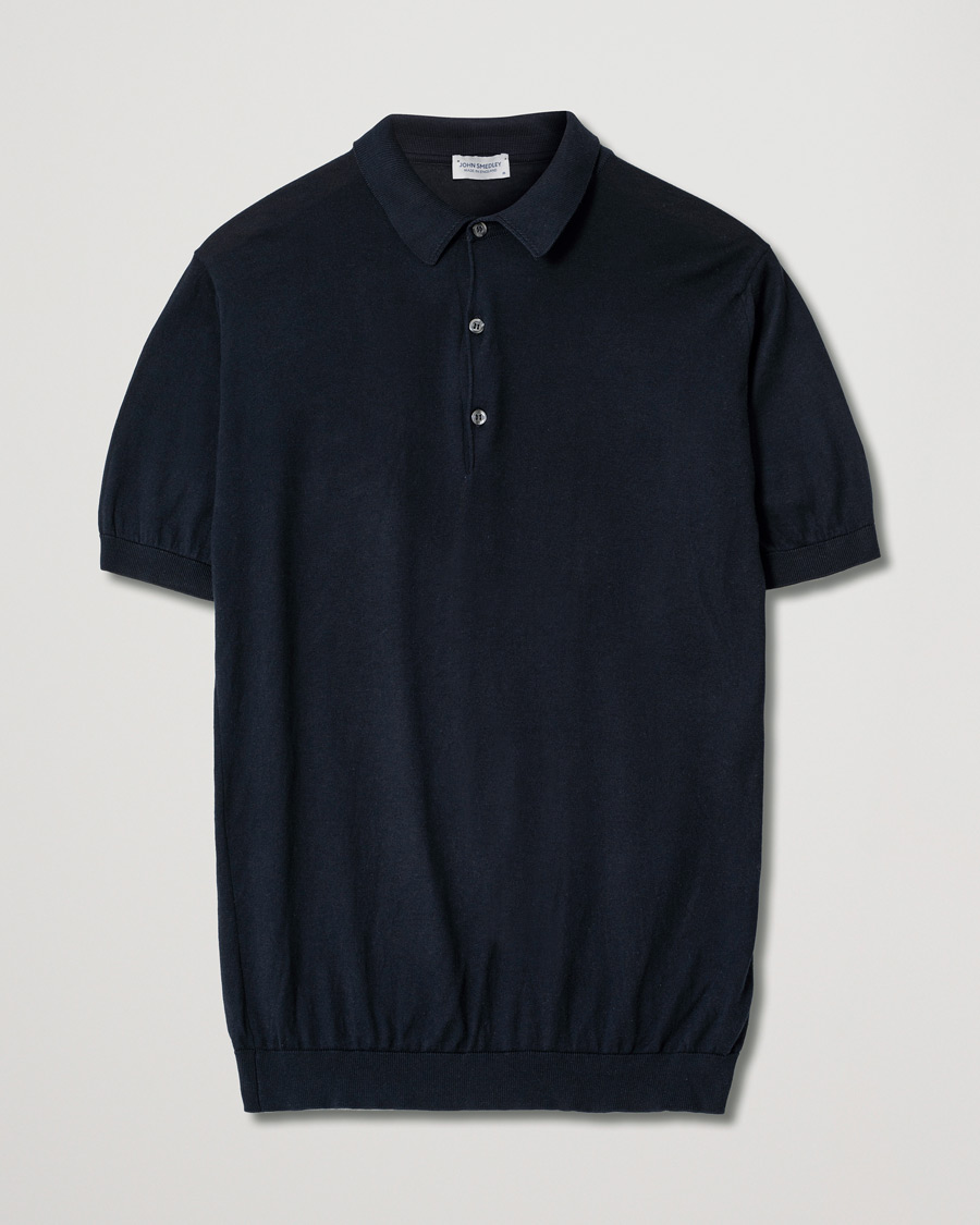 Herr | John Smedley Adrian Slim Fit Sea Island Polo Navy | Pre-owned | John Smedley Adrian Slim Fit Sea Island Polo Navy
