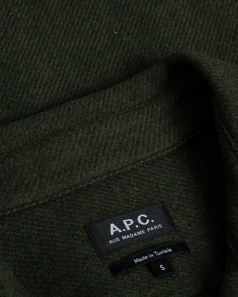 Herr | Skjortor | Pre-owned | A.P.C. Basile Wool Shirt Jacket Olive