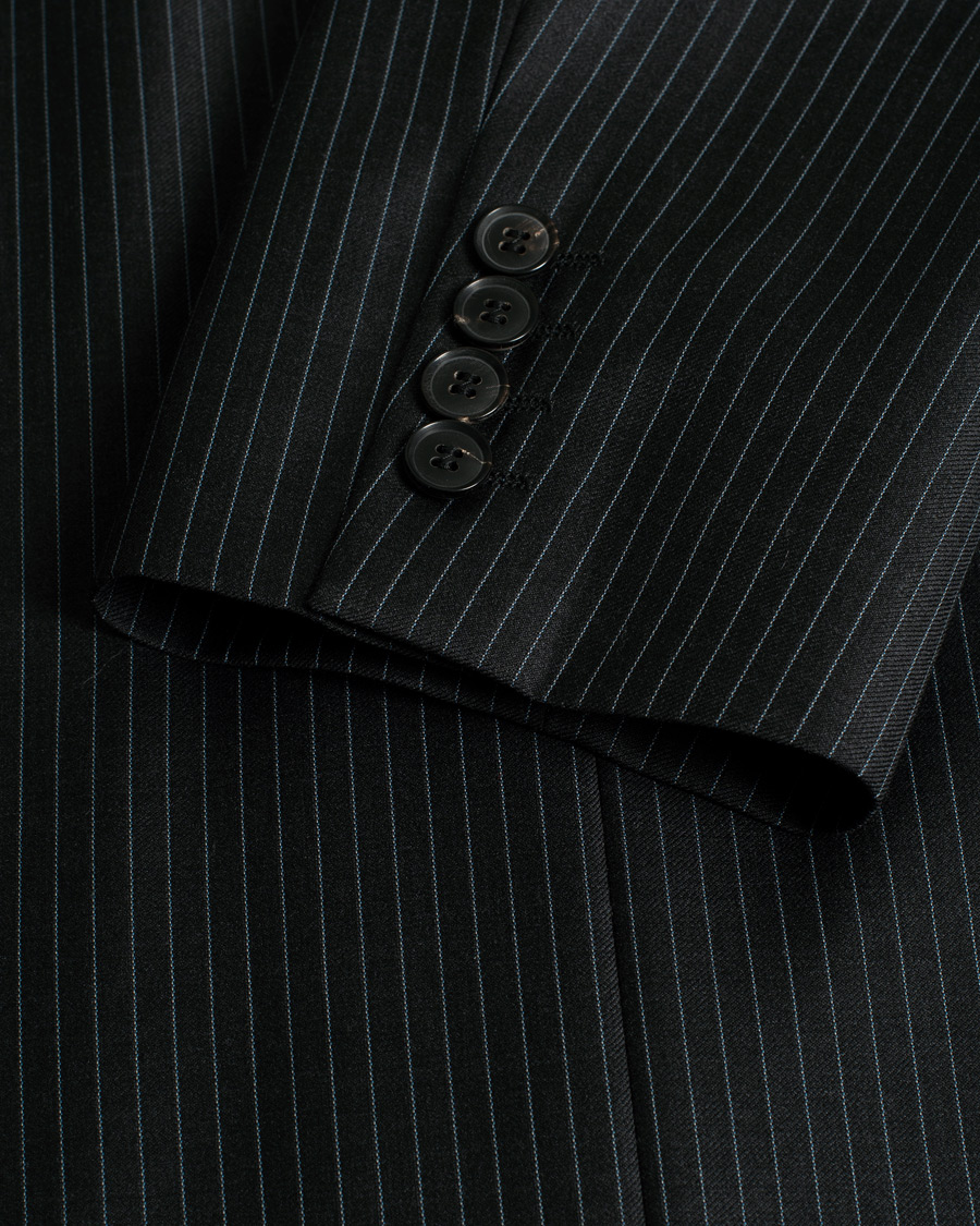 Herr | Boss Pinstripe Wool Suit Navy 52 | Pre-owned | Boss Pinstripe Wool Suit Navy 52