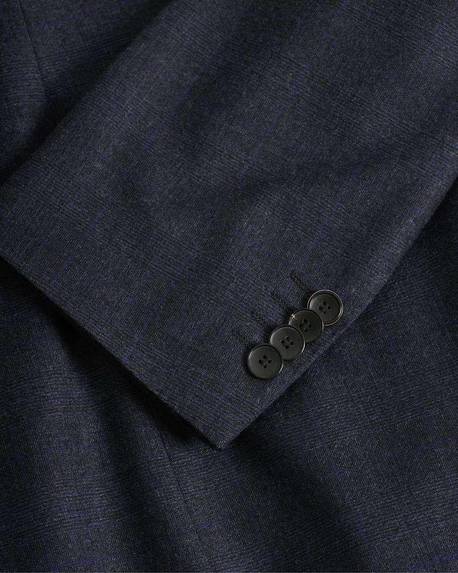 Herr | BOSS Huge/Genius Slim Fit Wool Suit Check Blue 50 | Pre-owned | BOSS Huge/Genius Slim Fit Wool Suit Check Blue 50