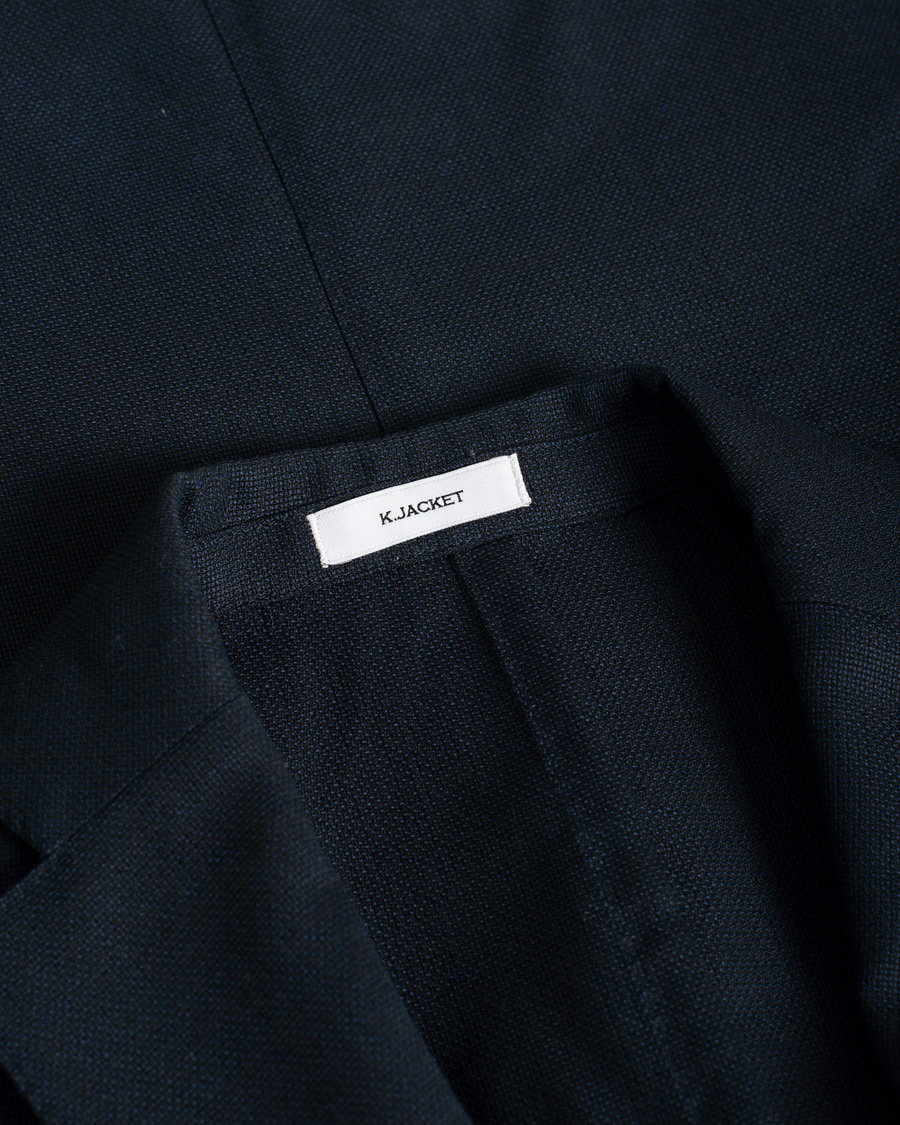 Herr | Boglioli K Jacket Wool Hopsack Blazer Navy | Pre-owned | Boglioli K Jacket Wool Hopsack Blazer Navy