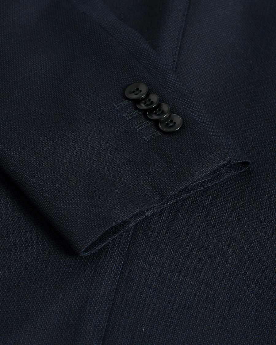 Herr | Boglioli K Jacket Wool Hopsack Blazer Navy | Pre-owned | Boglioli K Jacket Wool Hopsack Blazer Navy
