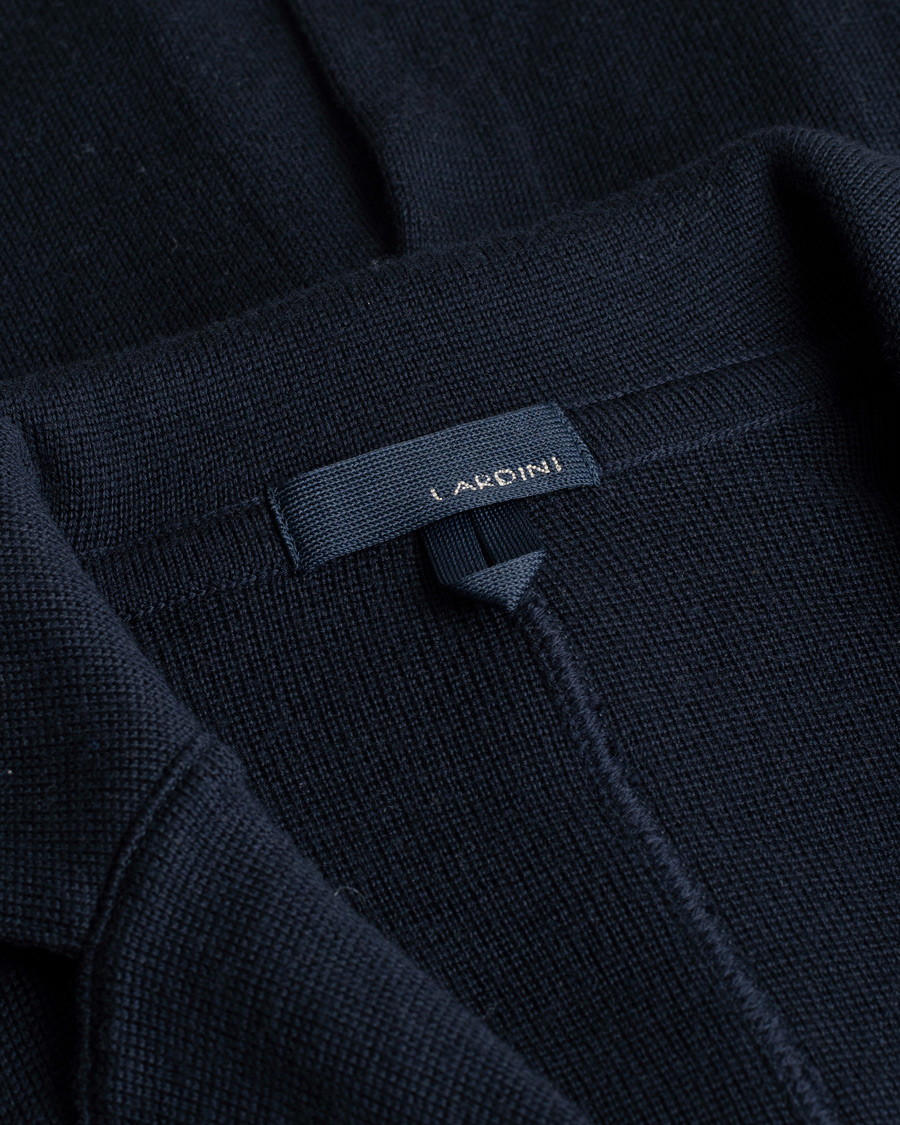 Herr | Lardini Knitted Wool Blazer Navy S | Pre-owned | Lardini Knitted Wool Blazer Navy S