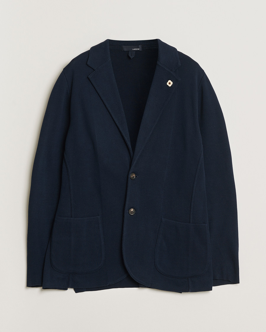 Herr | Pre-owned Kavajer | Pre-owned | Lardini Knitted Cotton Blazer Navy M